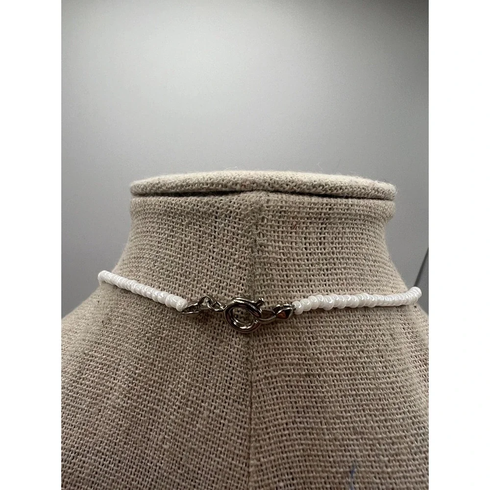 Coastal Mermaid Dolphin Shell Choker Necklace Mother of Pearl